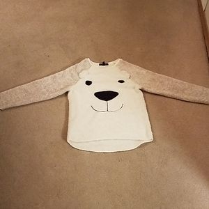 Fuzzy polar bear sweater